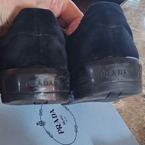 Prada Women's Black and Red Sneakers - Picture 11 of 16